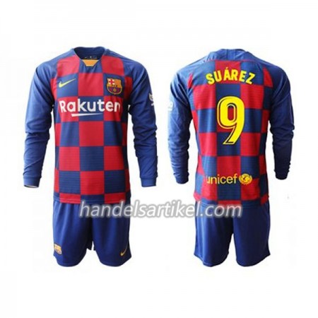 FC Barcelona Suarez 9 Kinder Heim Trikotsatz 2019/20 Langarm (+ Kurze Hosen)